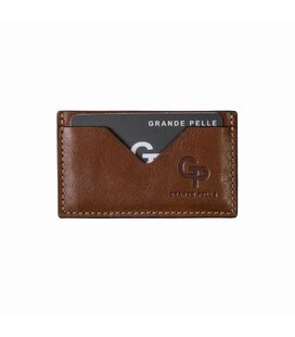Кардхолдер Grande Pelle 300623 теракотова шкіра гладка