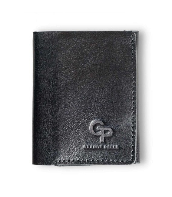 Жіночий невеликий шкіряний гаманець Grande Pelle 503610 чорний