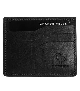 Кардхолдер Grande Pelle 305610 100х80мм чорна глянцева шкіра
