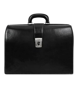 Великий шкіряний портфель - The Firm - чорний Time Resistance 5216501