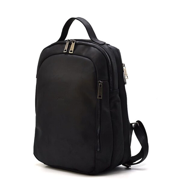 Міський чорний рюкзак RA-3072-3md TARWA шкіра Crazy Horse