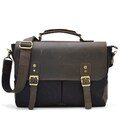 Чоловіча сумка-портфель з канвасу та шкіри TARWA RCg-3960-3md