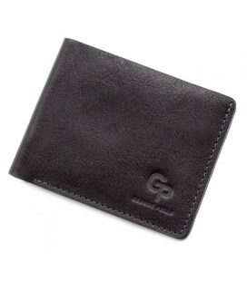 Шкіряне портмоне Grande Pelle 506610 чоловіче подвійного додавання (біфолд)