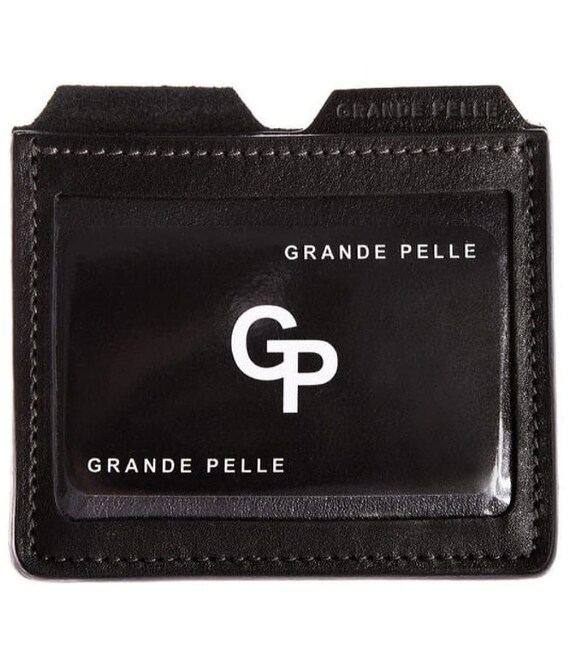 Кардхолдер Grande Pelle 307610 натуральна шкіра чорний колір