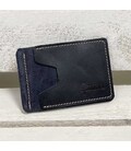 Шкіряний затискач для грошей ручної роботи синій RKw-hold-001 TARWA