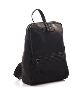 Шкіряний рюкзак чорного кольору HILL BURRY HB2399A