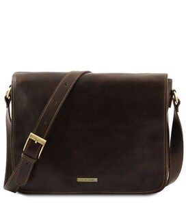 Чоловічий шкіряний месенджер Tuscany Leather Messenger Double TL90475