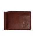 Затиск з монетницьою, коньяк Grande Pelle 125623