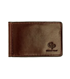 Затиск для купюр ONDA, шоколад з монетницьою Grande Pelle 125620