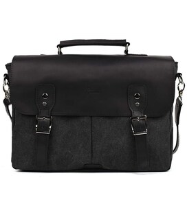 Чоловіча сумка портфель з canvas і кінської шкіри TARWA RAG-3960-3md