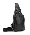 Шкіряний чорний слінг через плече Tiding Bag A25F-6809-11A