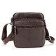 Шкіряний компактний чоловічий месенджер коричневий Tiding Bag M56-0080C - фото