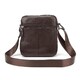 Шкіряний компактний чоловічий месенджер коричневий Tiding Bag M56-0080C - фото