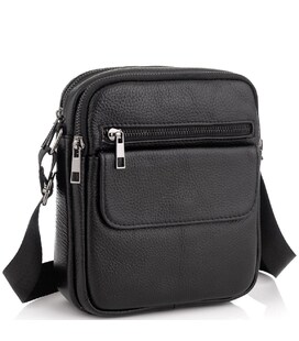 Чоловіча шкіряна сумка через плече маленька Tiding Bag A25-1108A - фото