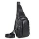Мужской кожаный черный слинг на плечо Tiding Bag A25F-6601A фото