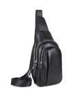 Чоловік шкіряний чорний слінг на плече Tiding Bag A25F-6601A