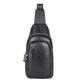 Мужской кожаный черный слинг на плечо Tiding Bag A25F-6601A фото