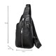 Сумка-слинг черная кожаная Tiding Bag F-A25F-5003A фото