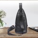 Сумка-слинг черная кожаная Tiding Bag F-A25F-5003A фото