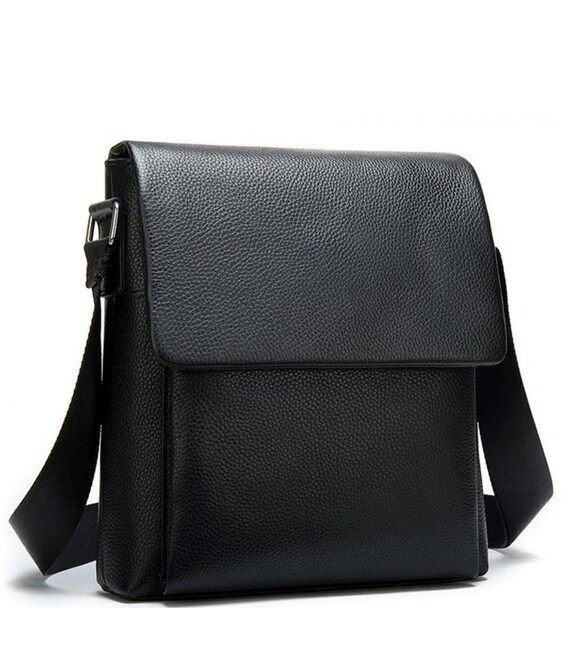 Чоловіча якісна шкіряна сумка через плече Tiding Bag A25-1278A - фото