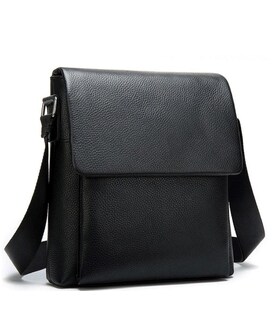 Чоловіча якісна шкіряна сумка через плече Tiding Bag A25-1278A - фото