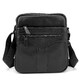 Кожаный небольшой мужской мессенджер черный Tiding Bag M56-0187A фото