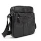 Шкіряний маленький чоловічий месенджер чорний Tiding Bag M56-0187A - фото