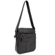 Кожаный небольшой мужской мессенджер черный Tiding Bag M56-0187A фото