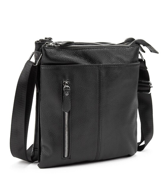 Шкіряний месенджер на три відділи Tiding Bag M56-3639A