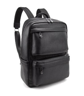 Чоловічий шкіряний рюкзак чорний Tiding Bag A25F-210727A - фото