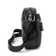 Шкіряний компактний чоловічий месенджер чорний Tiding Bag M56-0080A - фото