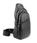 Шкіряна сумка слінг чорна Tiding Bag M56-2552A