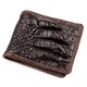 Портмоне CROCODILE LEATHER 18229 з натуральної шкіри крокодила Коричневе - фото