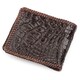 Портмоне CROCODILE LEATHER 18229 из натуральной кожи крокодила Коричневый фото