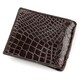 Портмоне CROCODILE LEATHER 18196 из натуральной кожи крокодила Коричневое фото