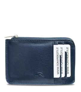 Кредитница с RFID Tony Perotti из натуральной кожи Nevada 3825 (90558) Синяя фото