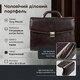 Чоловічий діловий портфель Tony Perotti натуральна шкіра Italico 8008/40 (90376) Коричневий - фото