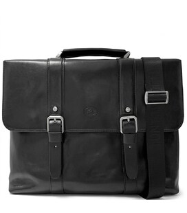 Чоловічий портфель з натуральної шкіри Tony Perotti Italico 9225G-38 (90415) Чорний - фото