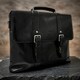 Мужской портфель из натуральной кожи Tony Perotti Italico 9225G-38 (90415) Черный фото