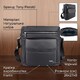 Мужская кожаная сумка Tony Perotti New Contatto 9058G-26 (90424) Черная фото