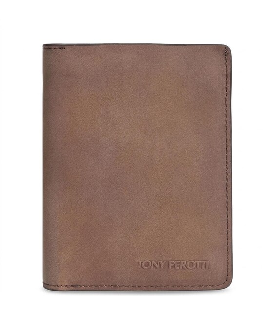 Вертикальное портмоне Tony Perotti Metropolis из натуральной кожи 3571 (90049) Camel фото