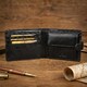 Мужское портмоне Tony Perotti Italico из натуральной кожи 396 nero (90112) Черное фото