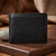Мужское портмоне Tony Perotti из натуральной кожи Cortina 5051 nero (90115) Черное фото