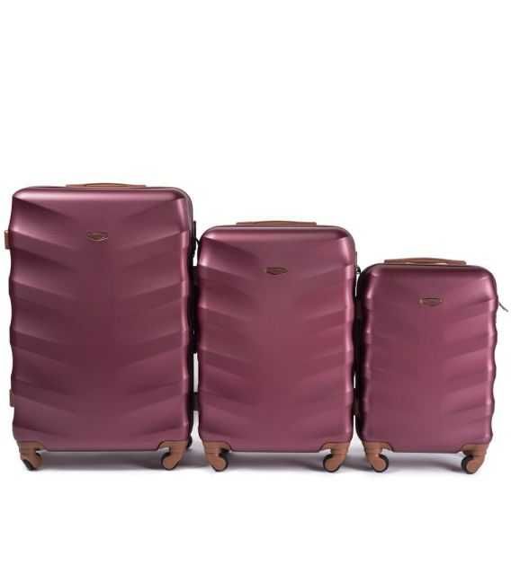 Набор Чемоданов Wings 402 3 в 1 бордовый фото, картинка, изображение