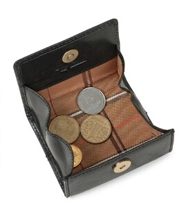 Женская монетница Tony Perotti из натуральной кожи Italico 1445L nero (90402) Черная фото