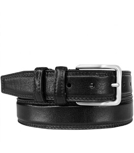 Мужской брючный ремень Tony Perotti из натуральной кожи 571/35 NERO (90353) Черный фото