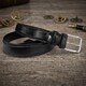 Мужской брючный ремень Tony Perotti из натуральной кожи 571/35 NERO (90353) Черный фото