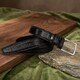 Мужской брючный ремень Tony Perotti из натуральной кожи 571/35 NERO (90353) Черный фото