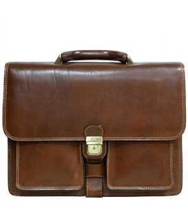 Мужской деловой портфель Tony Perotti Italico 8013/42 (90388) Коньячный фото