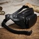 Мужская поясная сумка-бананка Tony Perotti Italico 8018 nero (90623) Черная фото